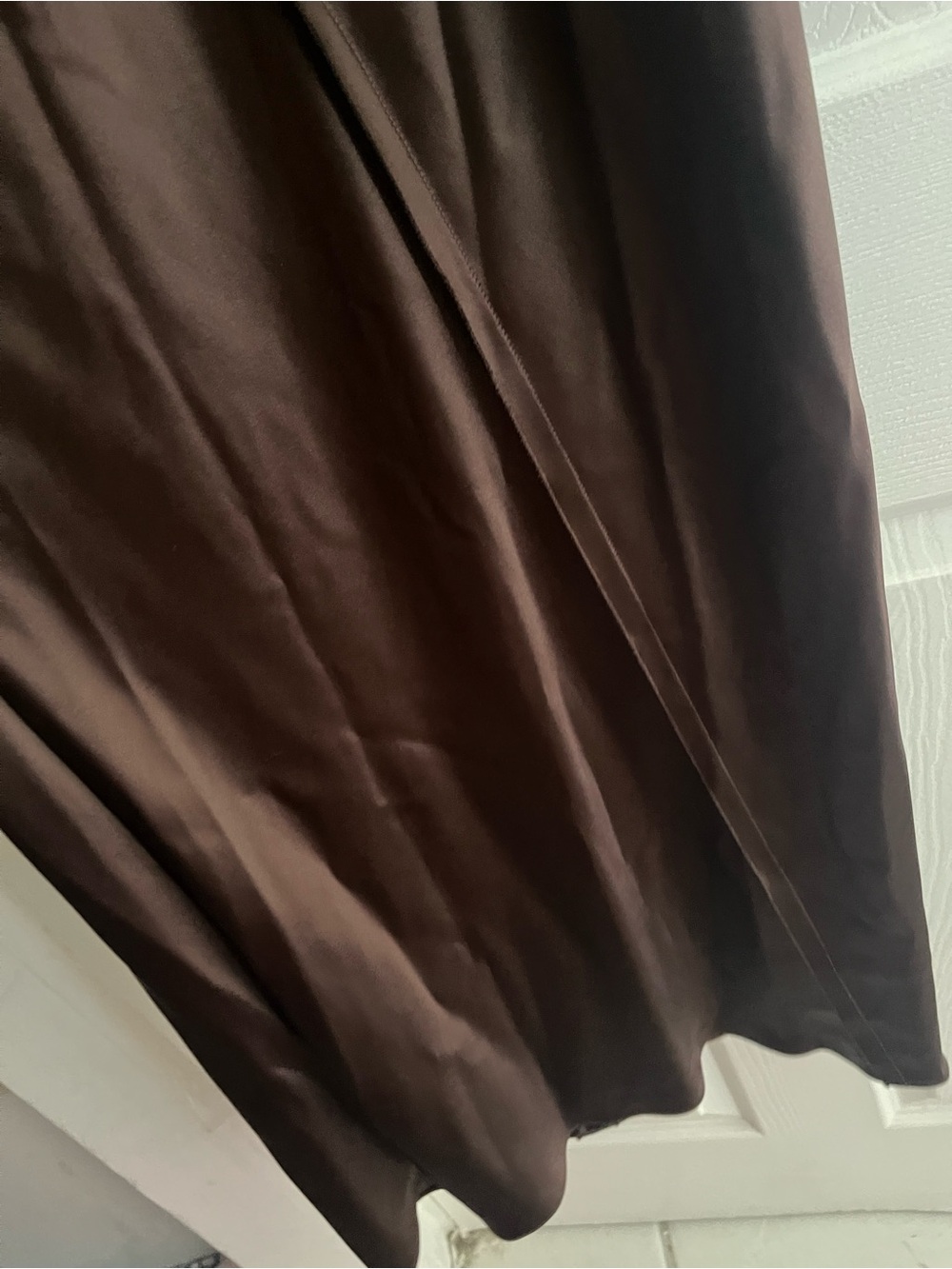 Retrofete Brown Satin Halter Maxi Dress - Picture 9 of 9